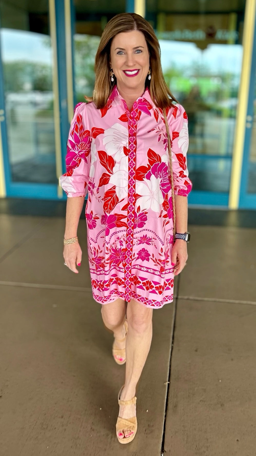 Ava Valentine Dress - Pink Florals