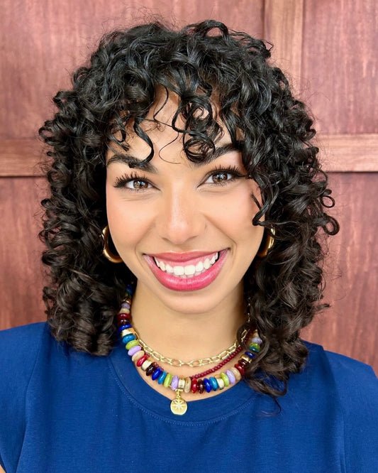 Wide Bead Necklace - Dark Multi
