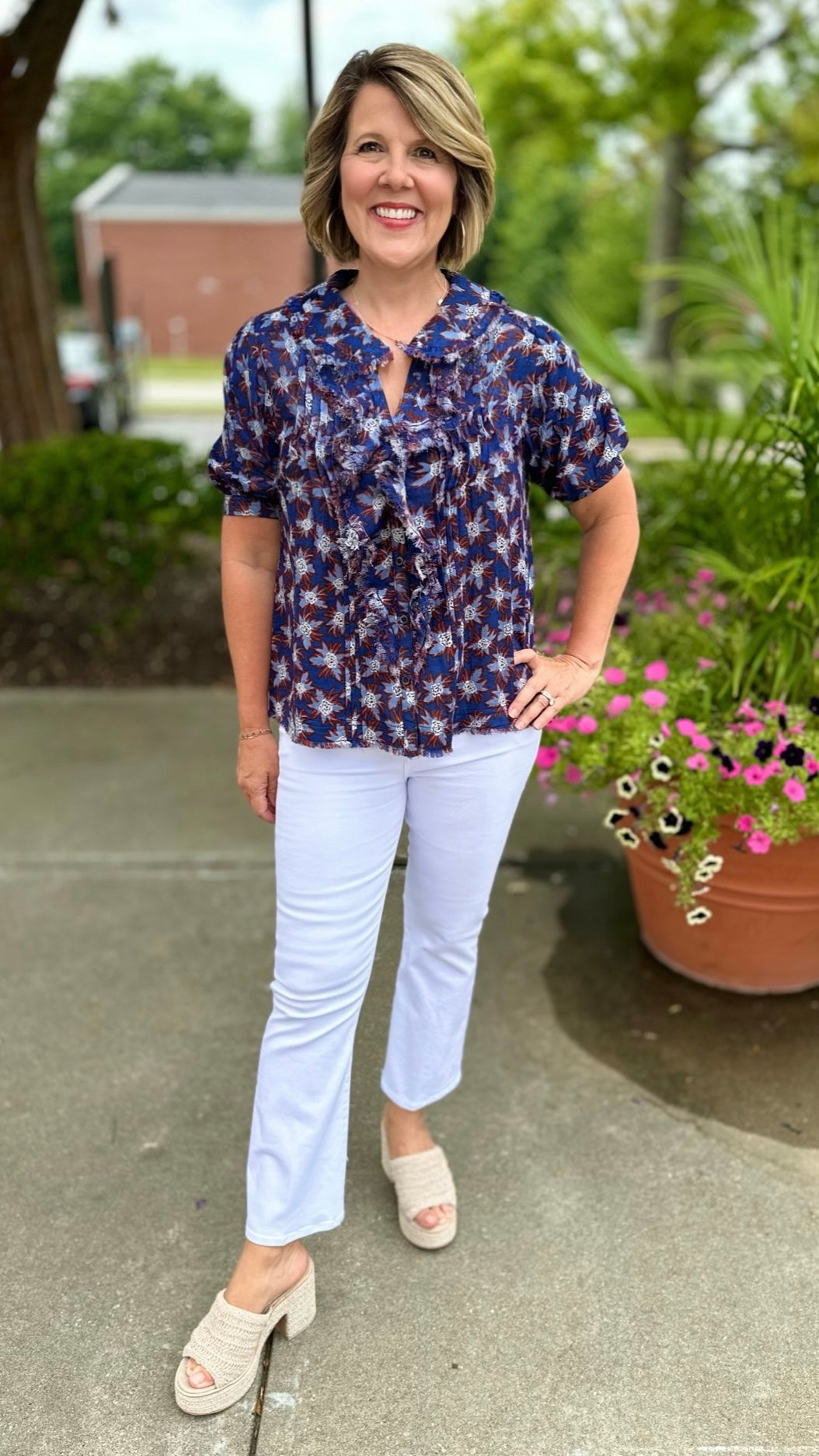 Ivy Jane American Dream Ruffled Button Up