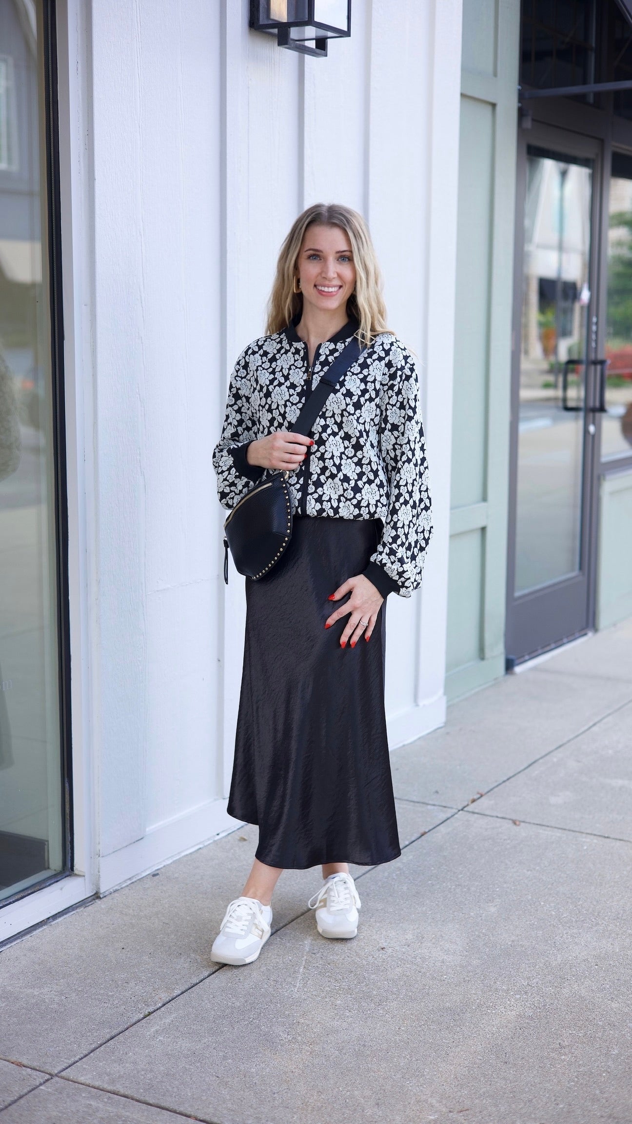 Sierra Satin Long Skirt - Black