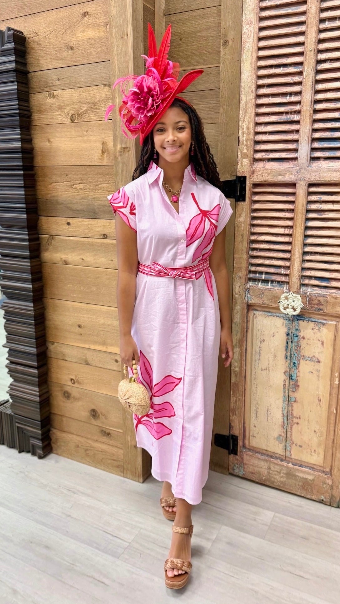 Paige Dress - Pink Elephant