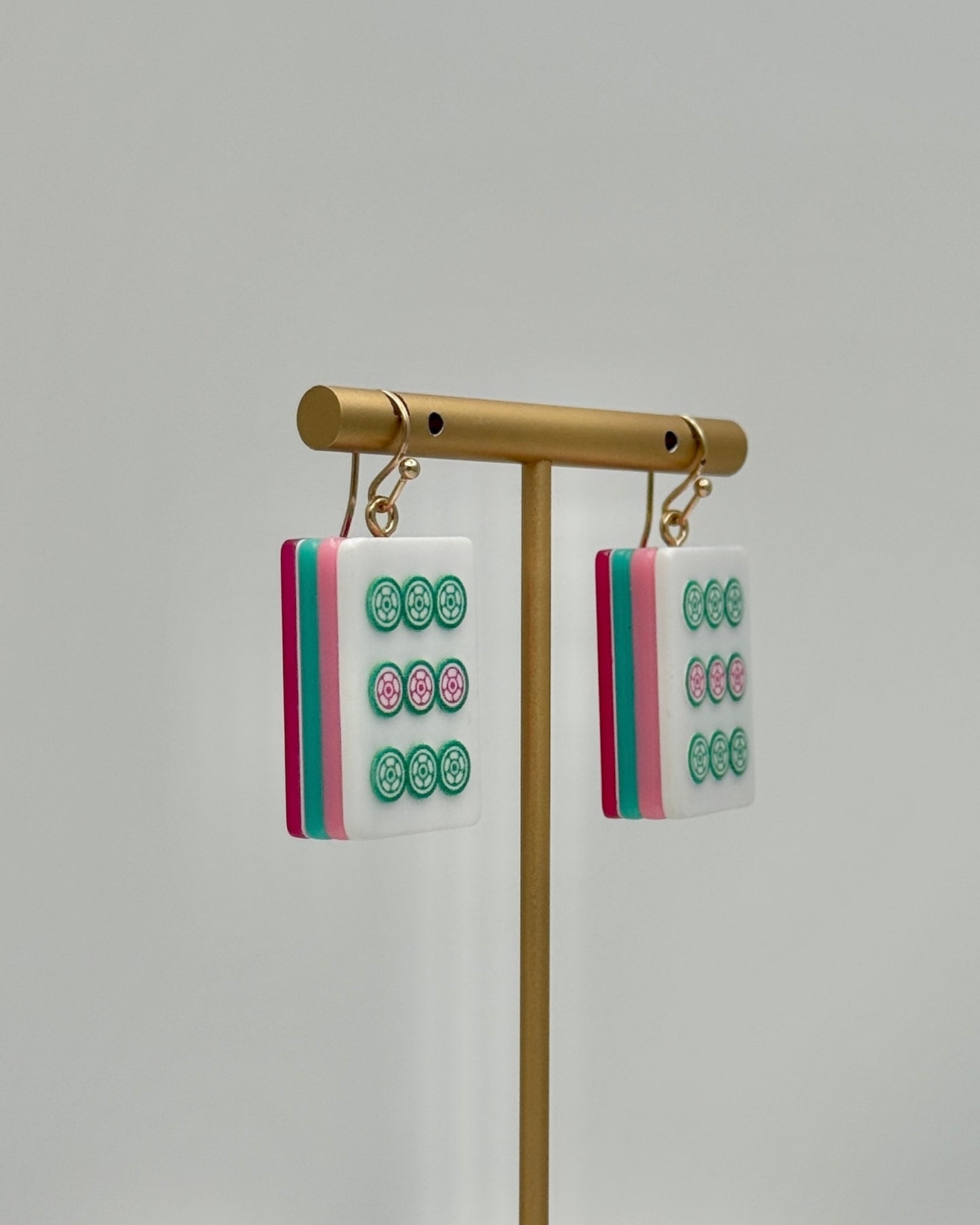Dot Mahjong Tile Earrings