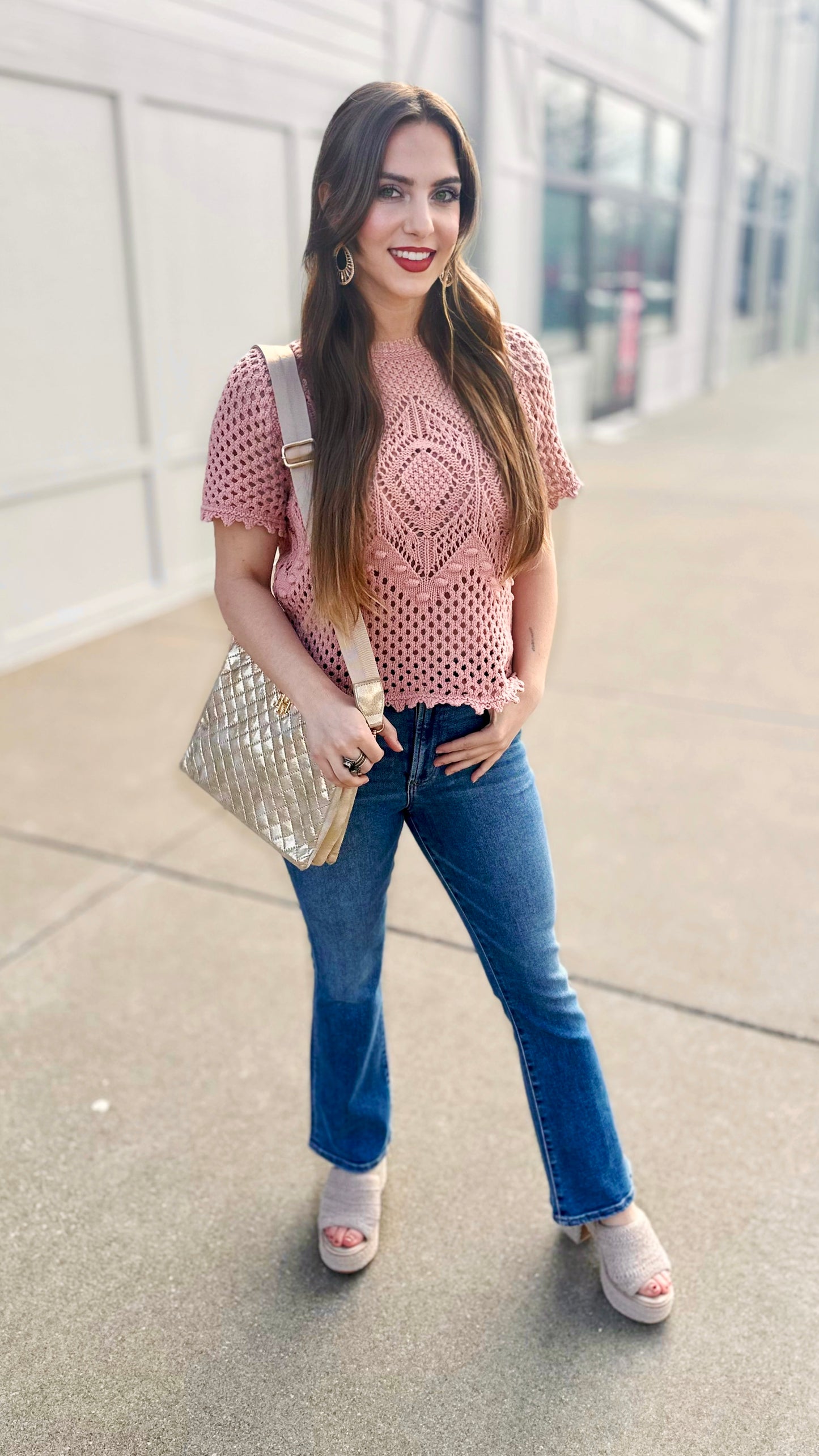 Another Love Marie Sweater - Rose Quartz