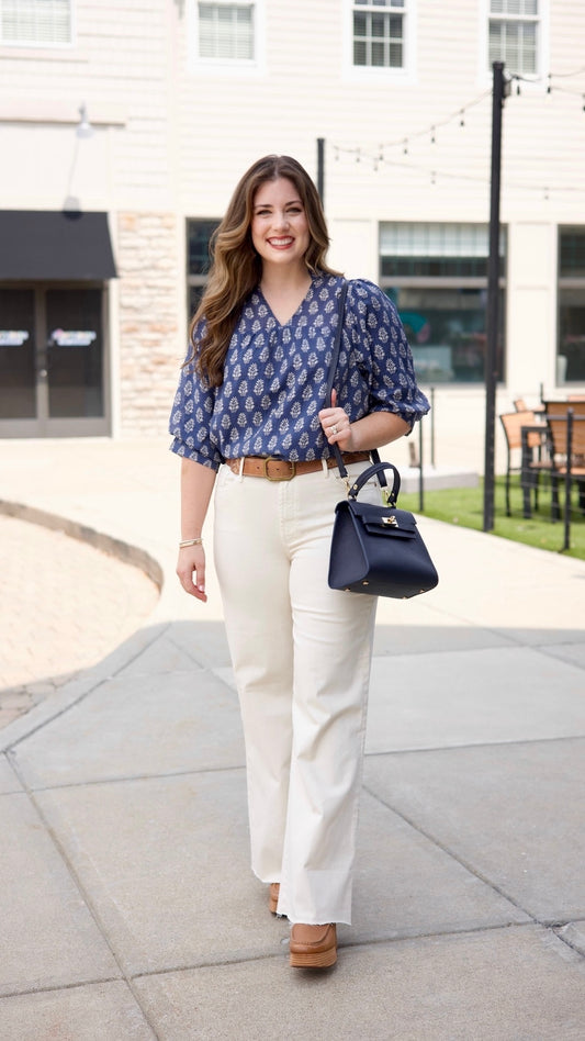 Bree Blue Floral Top