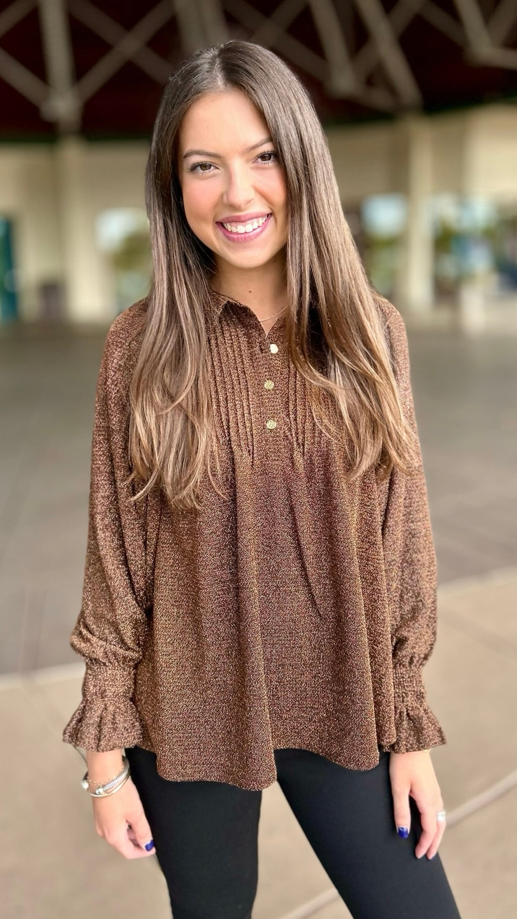 Emily McCarthy Charlotte Top - Gold