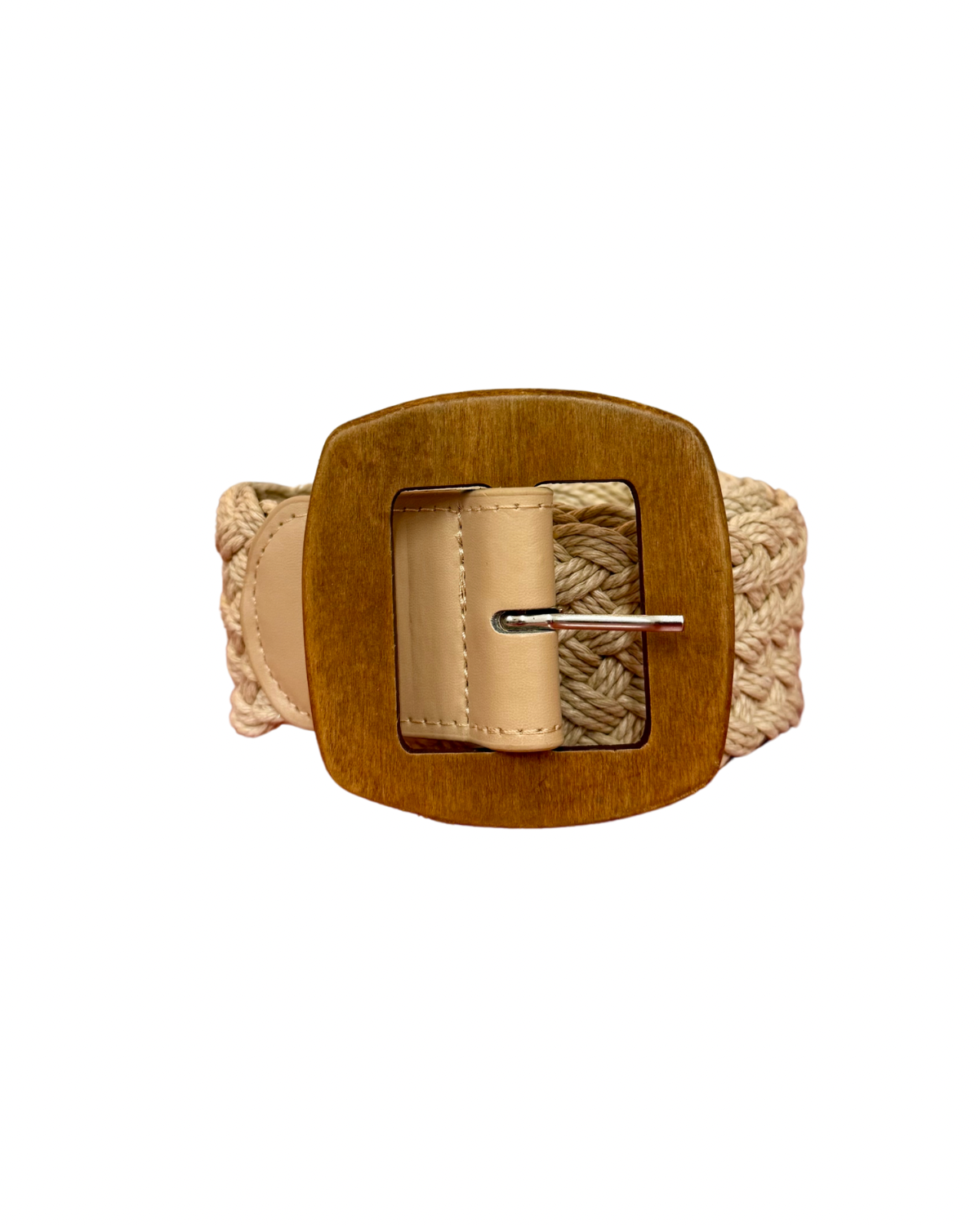 Stretchy Belt - Beige Woven