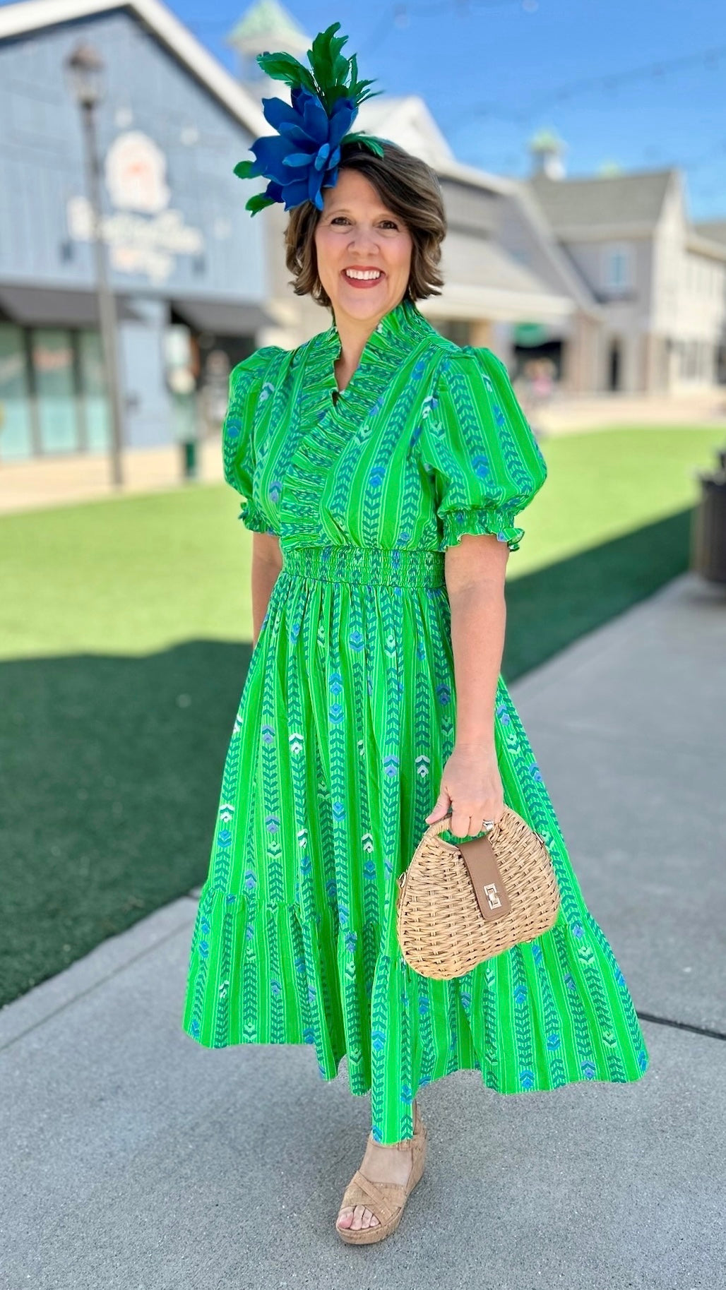 Tulip Midi Dress - Green