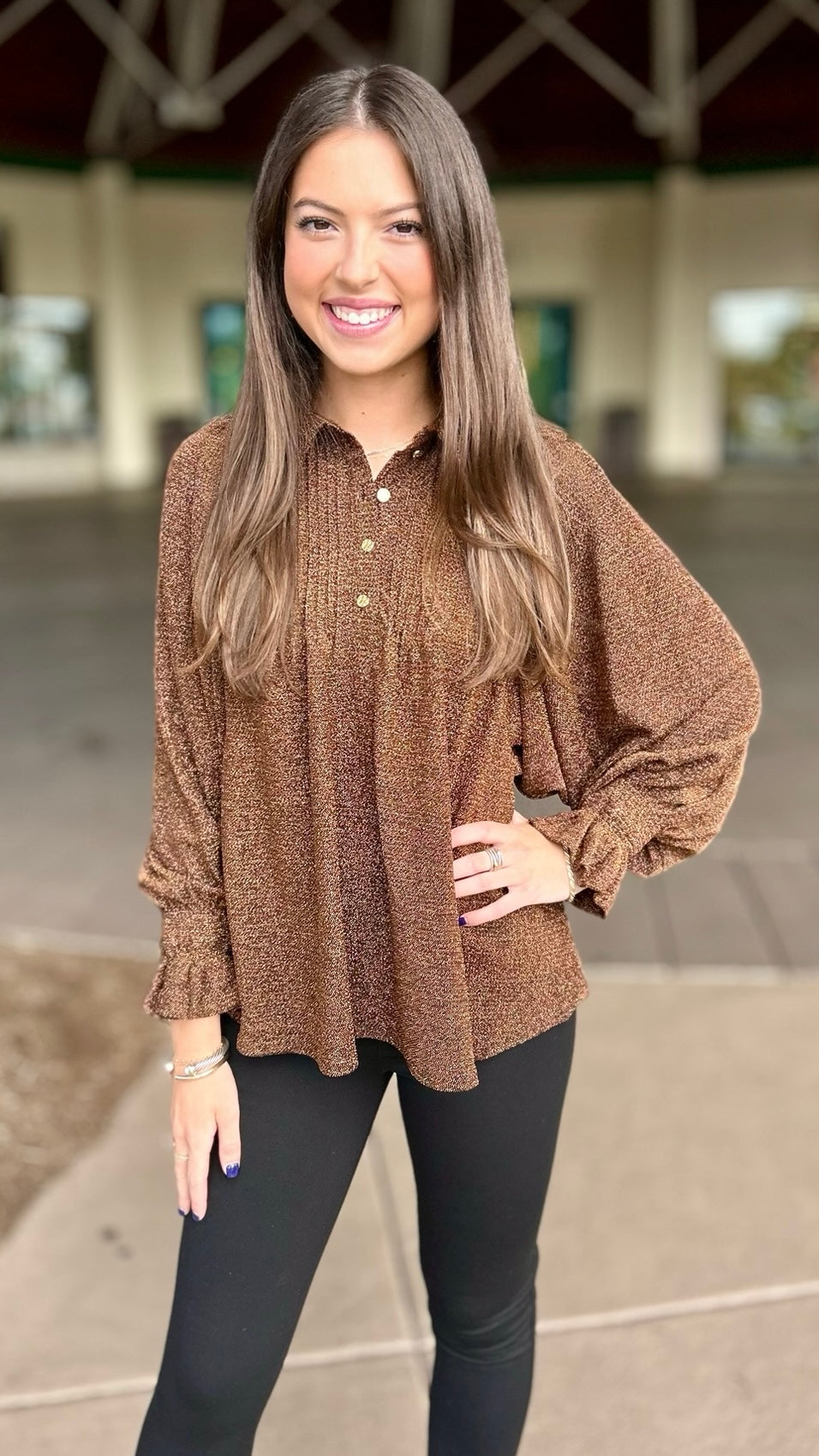 Emily McCarthy Charlotte Top - Gold