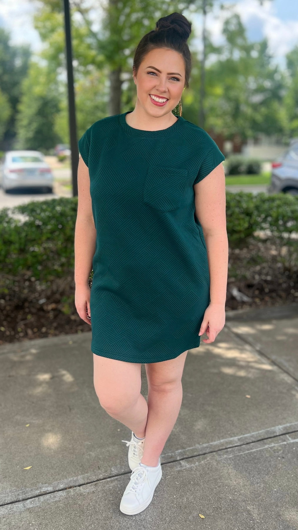 Quilted Queen T Shirt Dress - Forest