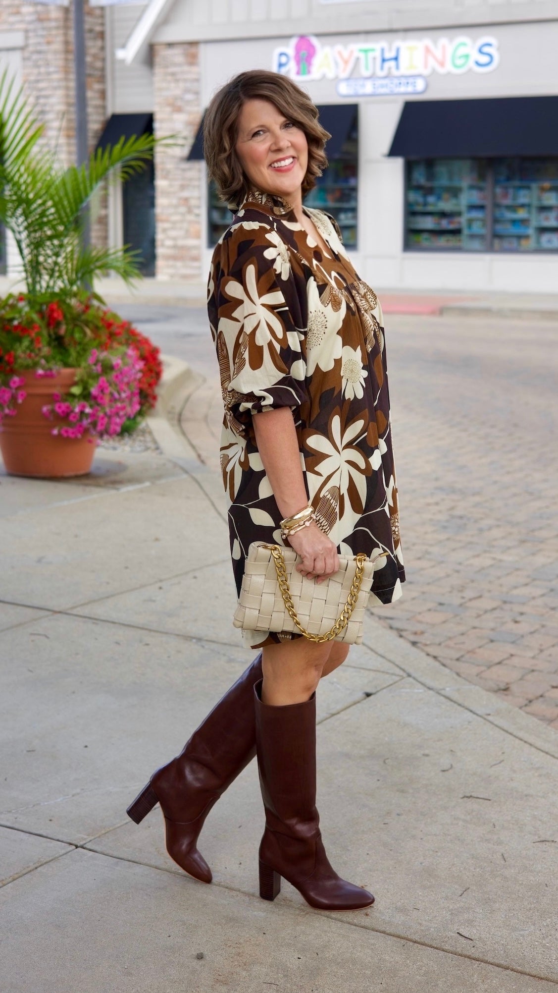 Dreamy Delilah Cotton Dress - Camel