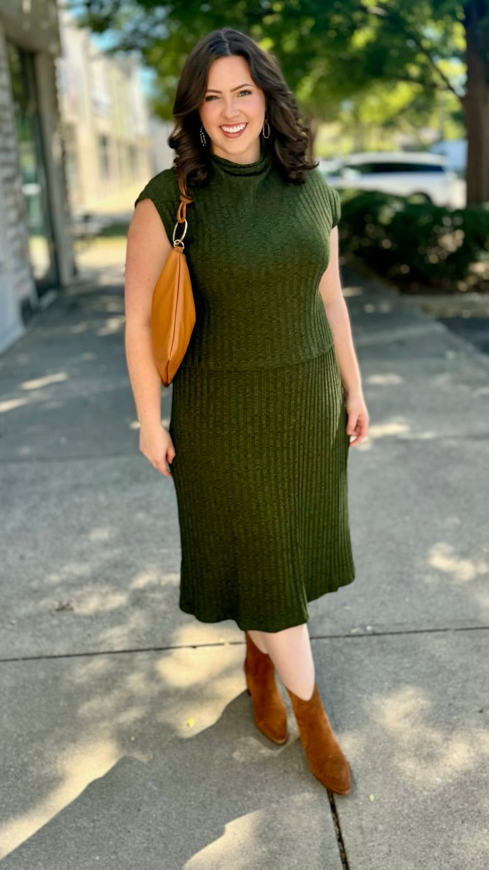 Michael Stars Nara Mock Neck Top - Matcha