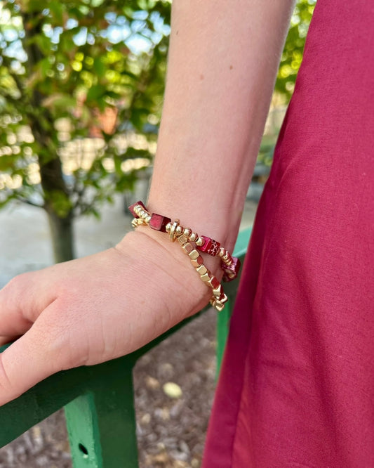 Wine 2 Stretch Bracelet