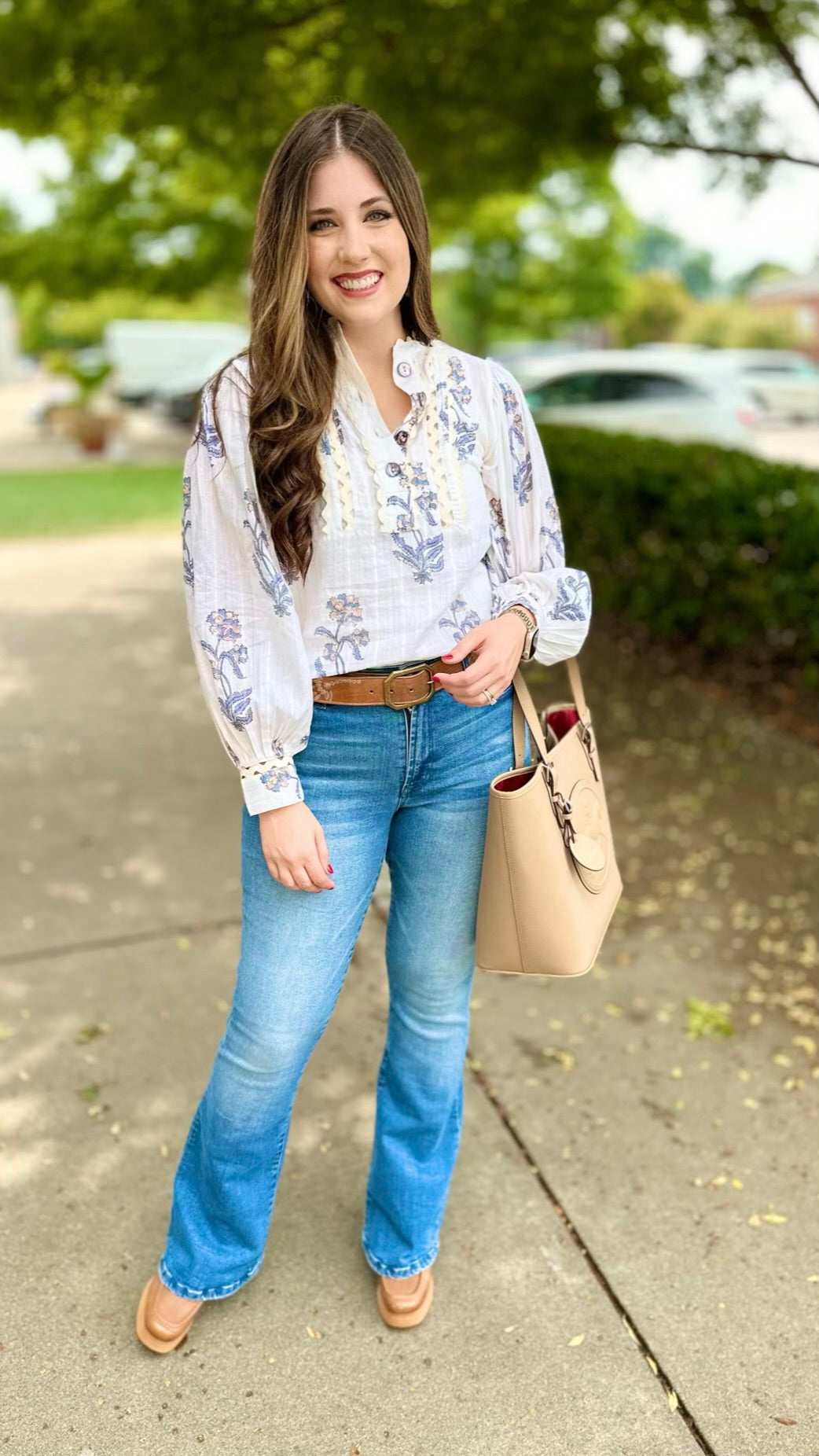 Ivy Jane Wildflowers Ric Rac Button Blouse