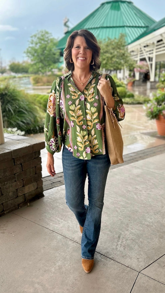 Janie Blouse - Olive