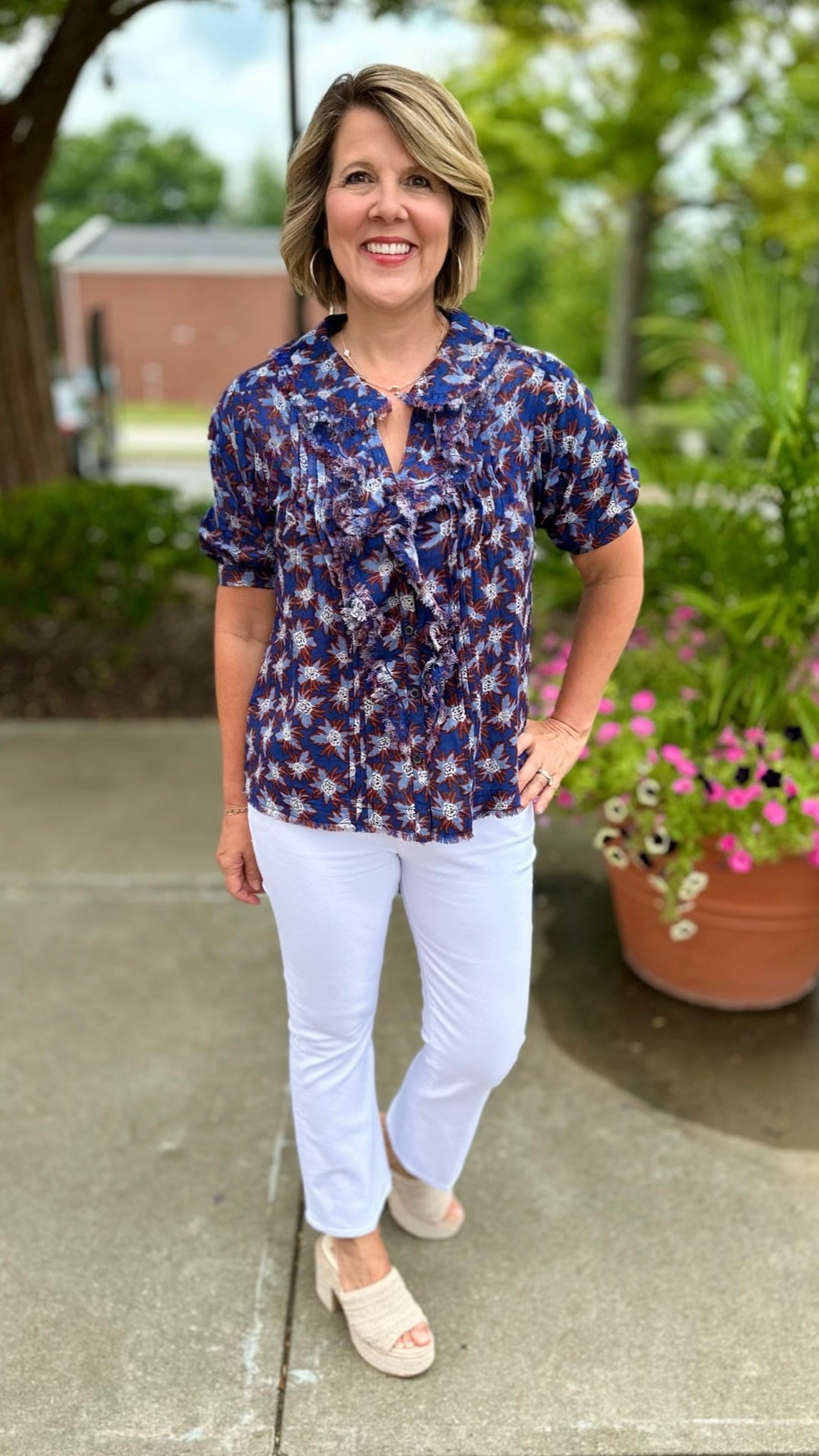 Ivy Jane American Dream Ruffled Button Up