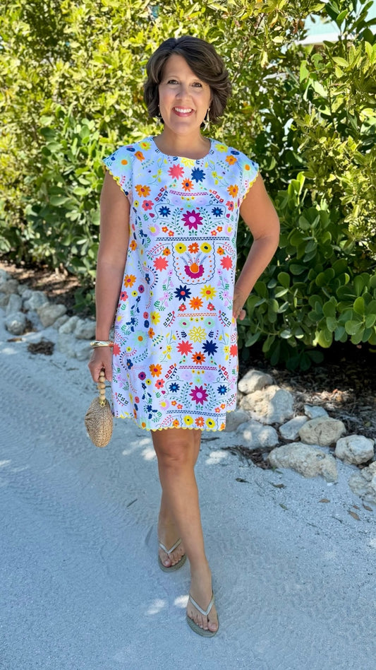 Sister Mary Flores Dress - White