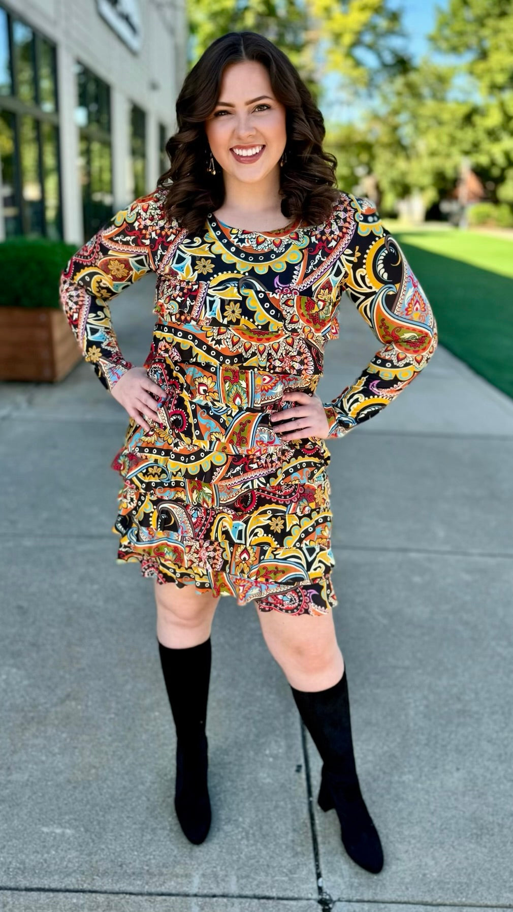 Dress Discount Cha Cha Midi Dress Isle La Dee Da Long Sleeve Cha