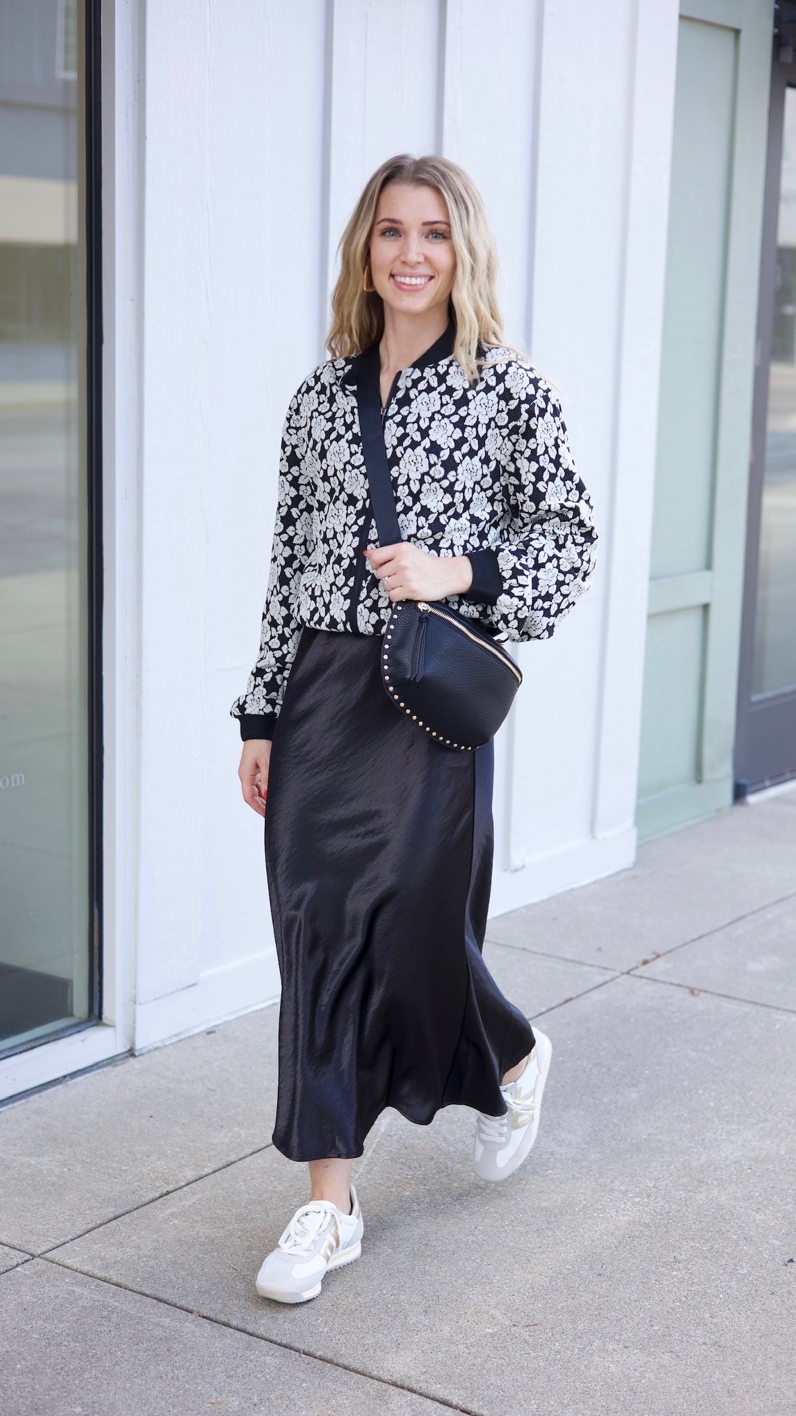 Embossed Rose Print Bomber Jacket