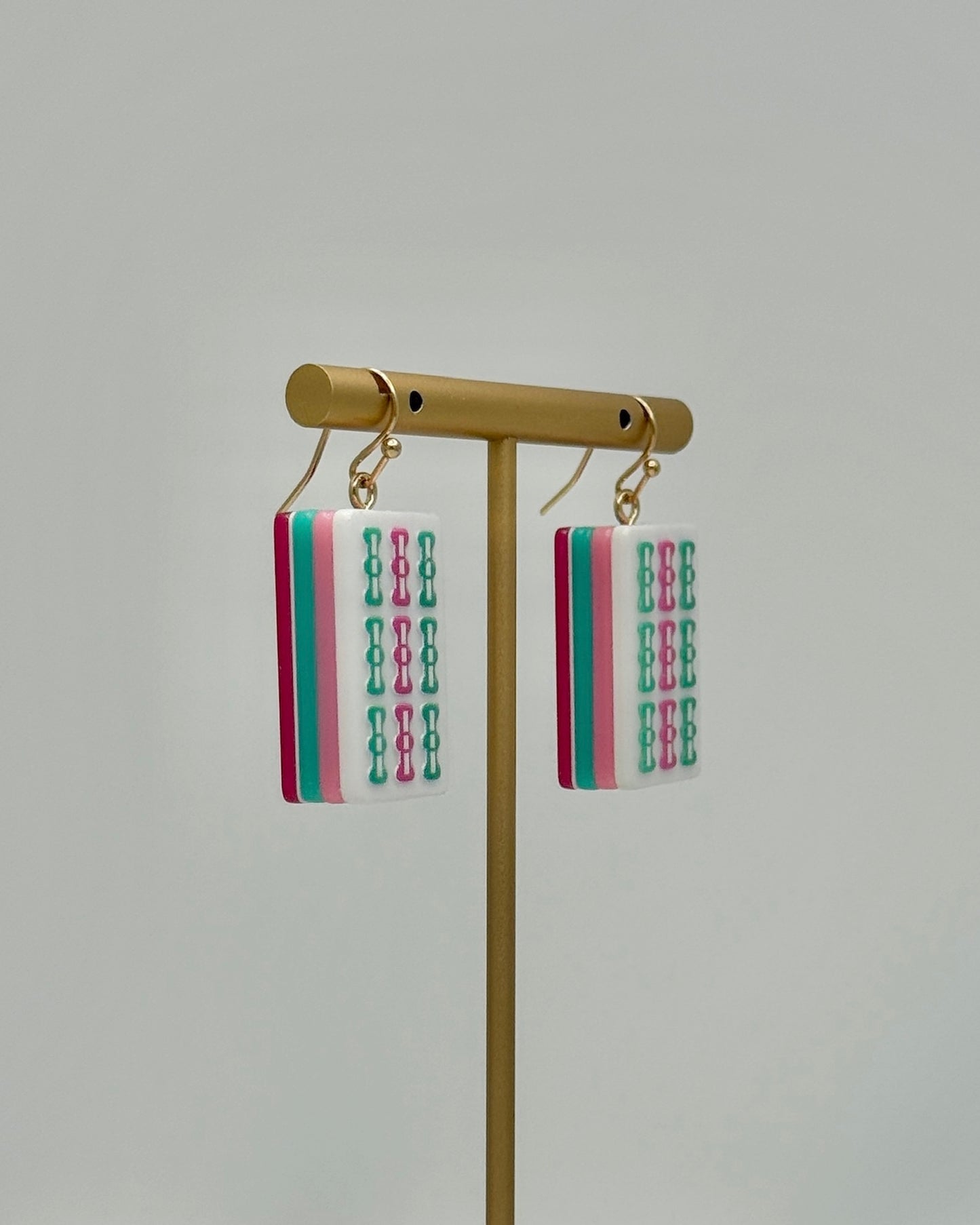 Bam Mahjong Tile Earrings
