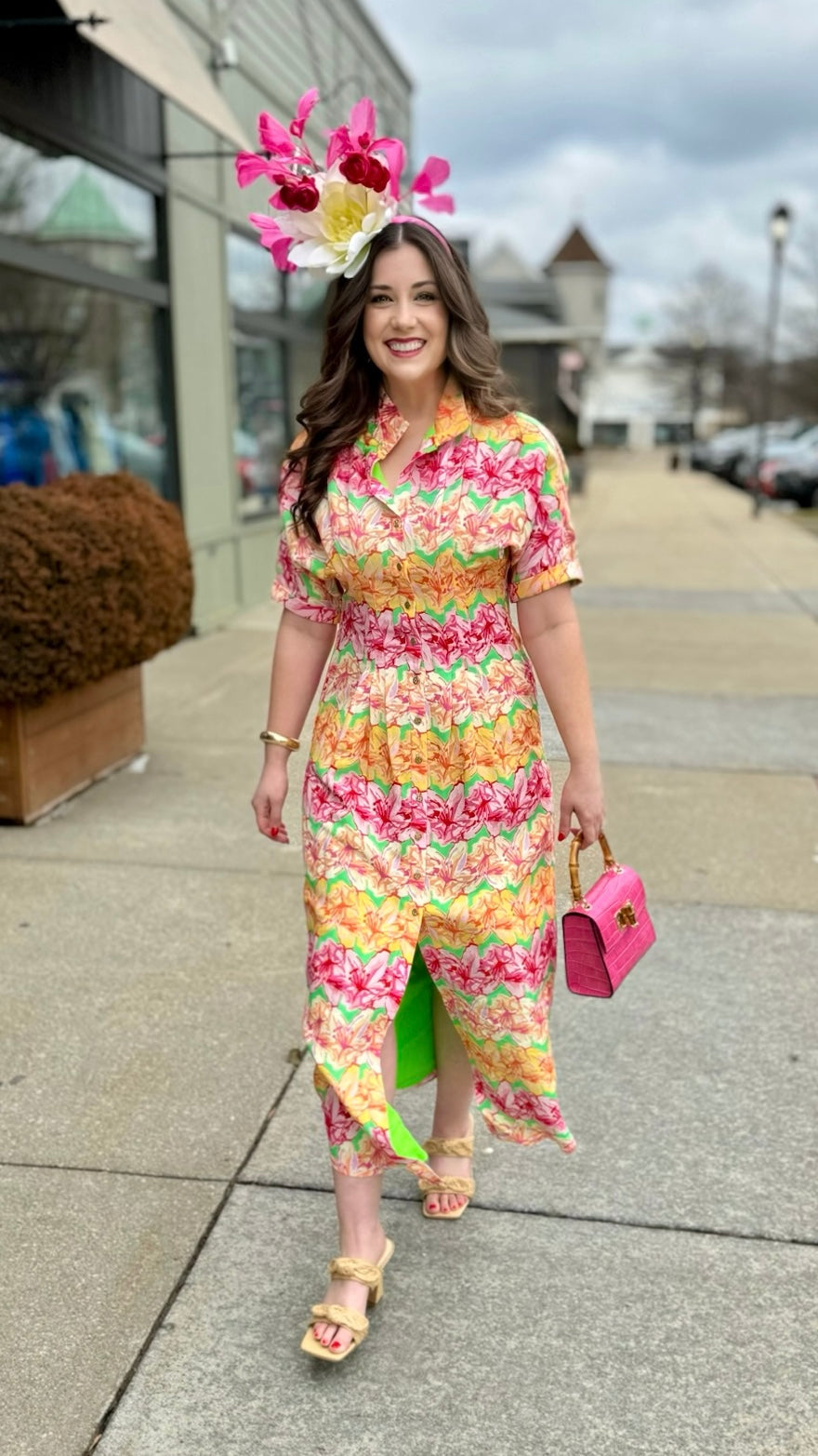 Emily McCarthy Georgia Dress - Azalea