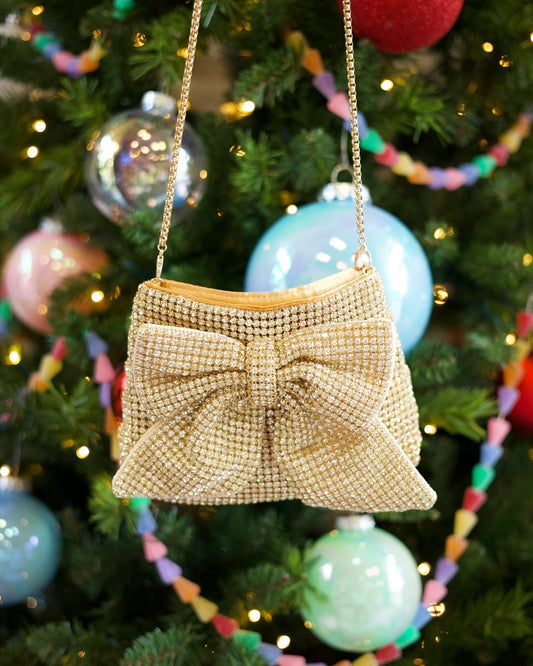 Gold Bling Bow Bag