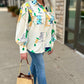 Ivory Abstract Floral Button Blouse
