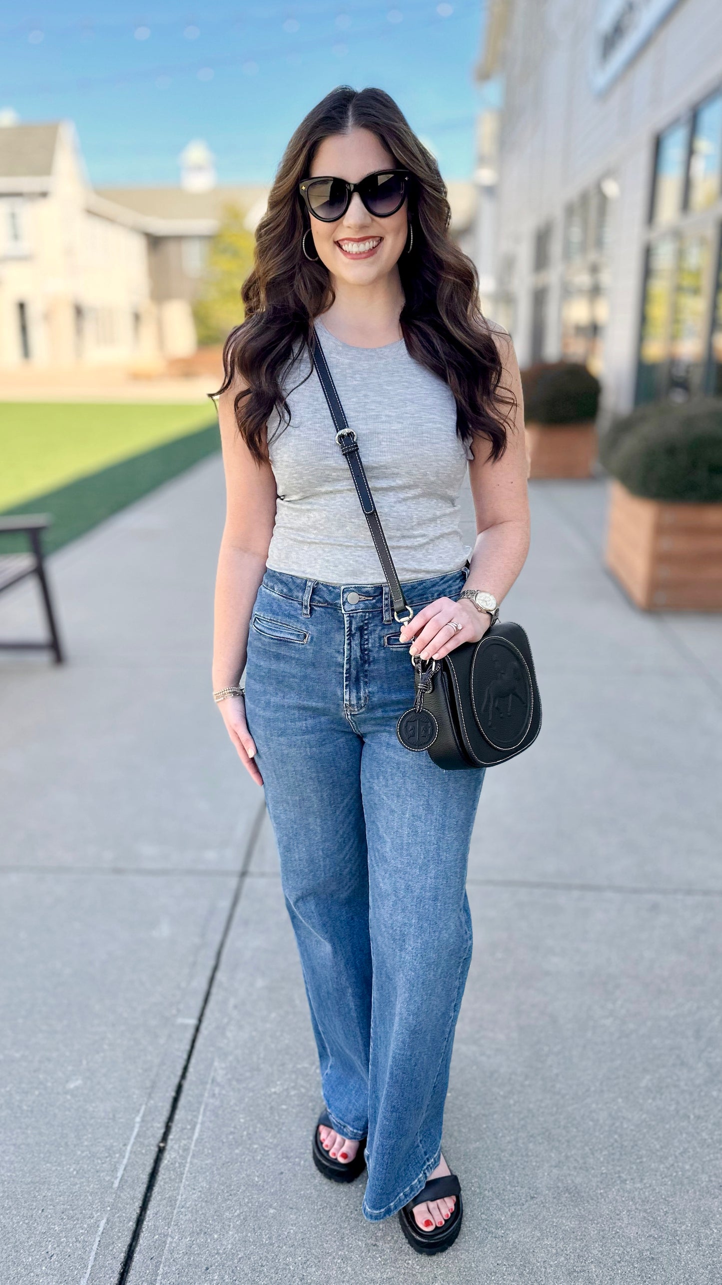 Another Love Cleo Micro-Ribbed Tank - Heather Grey