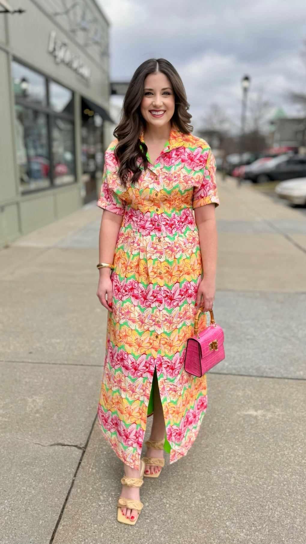 Emily McCarthy Georgia Dress - Azalea