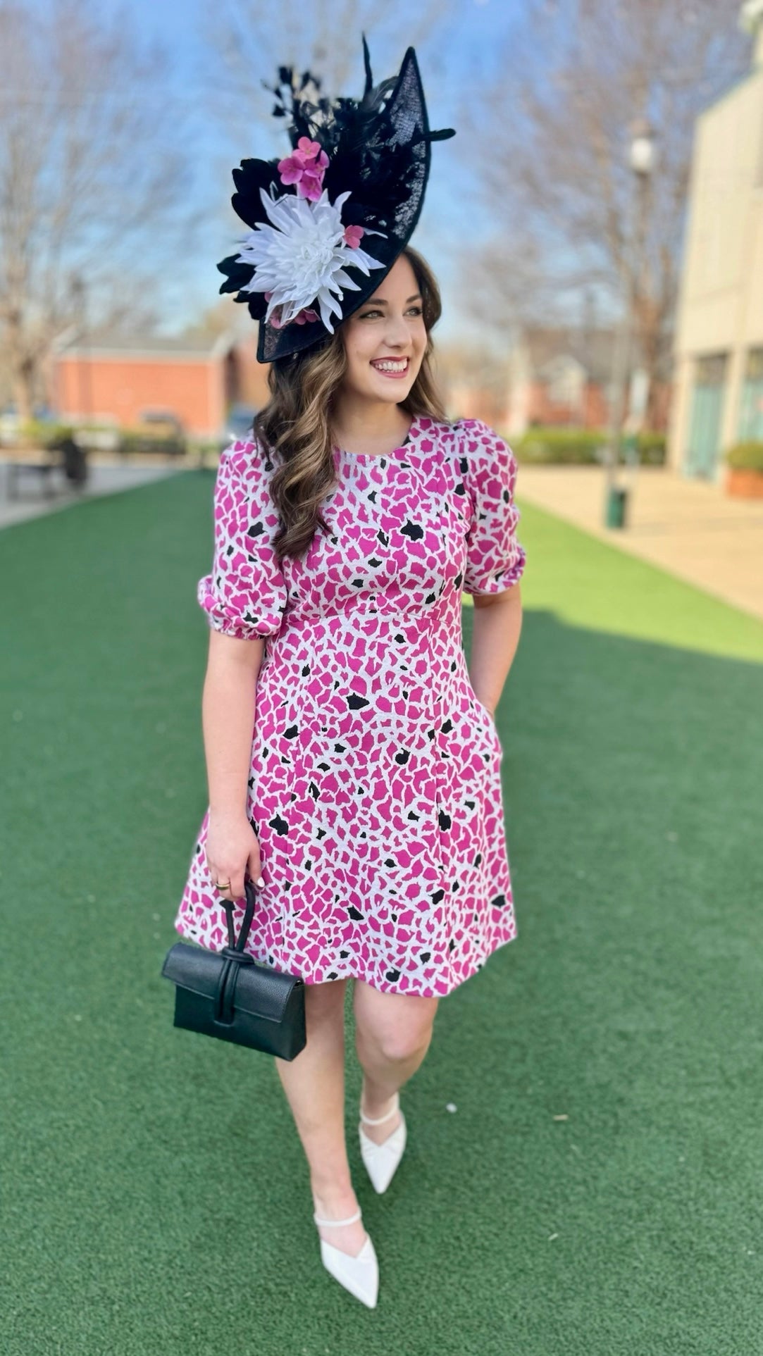 Tyler Boe Fran Dress - Hot Pink Animal