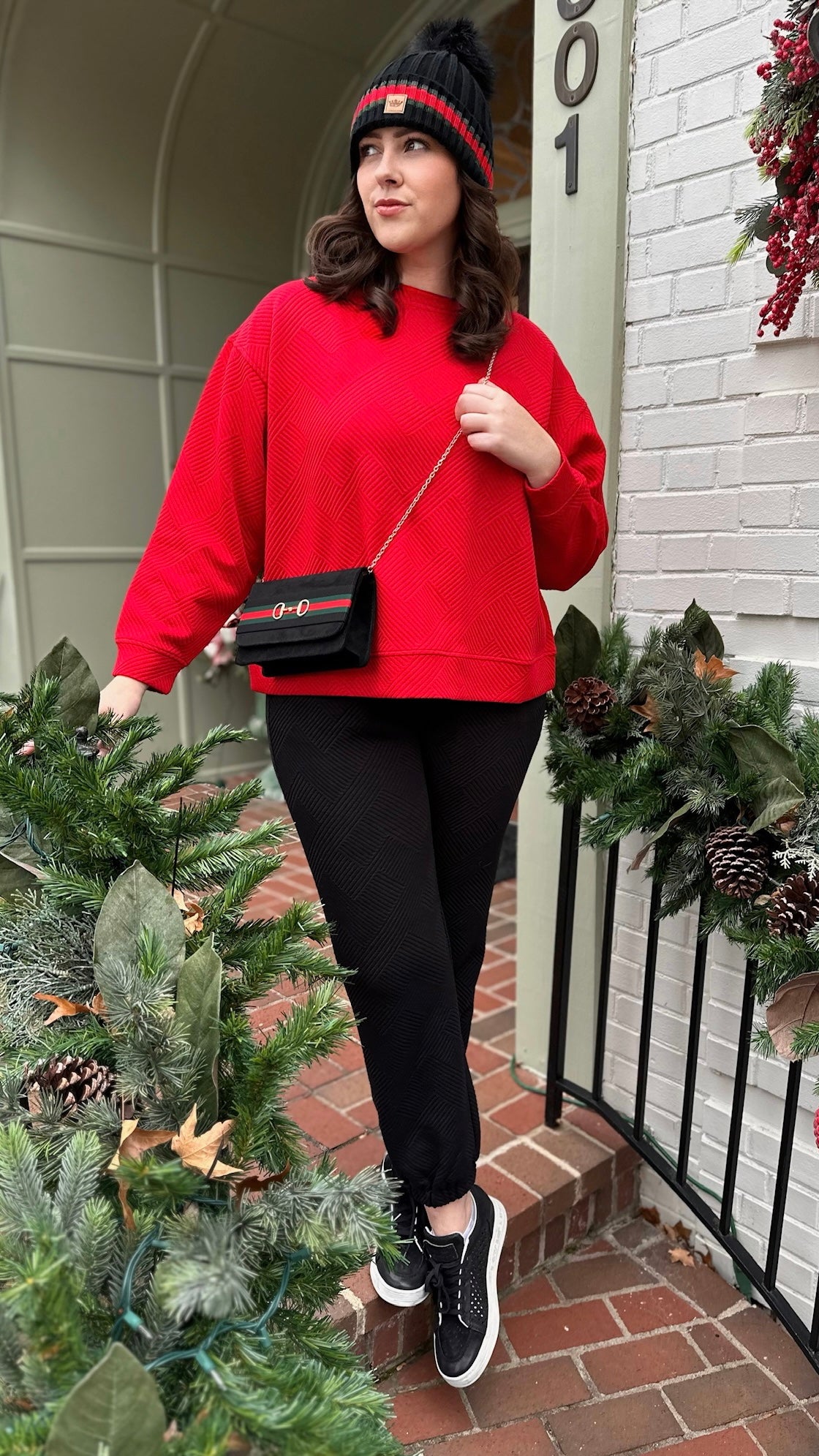 Quilted Queen Sweatshirt - Red