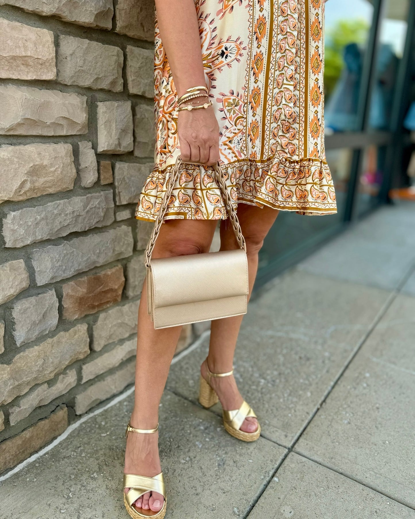 Chain Crossbody Bag - Gold