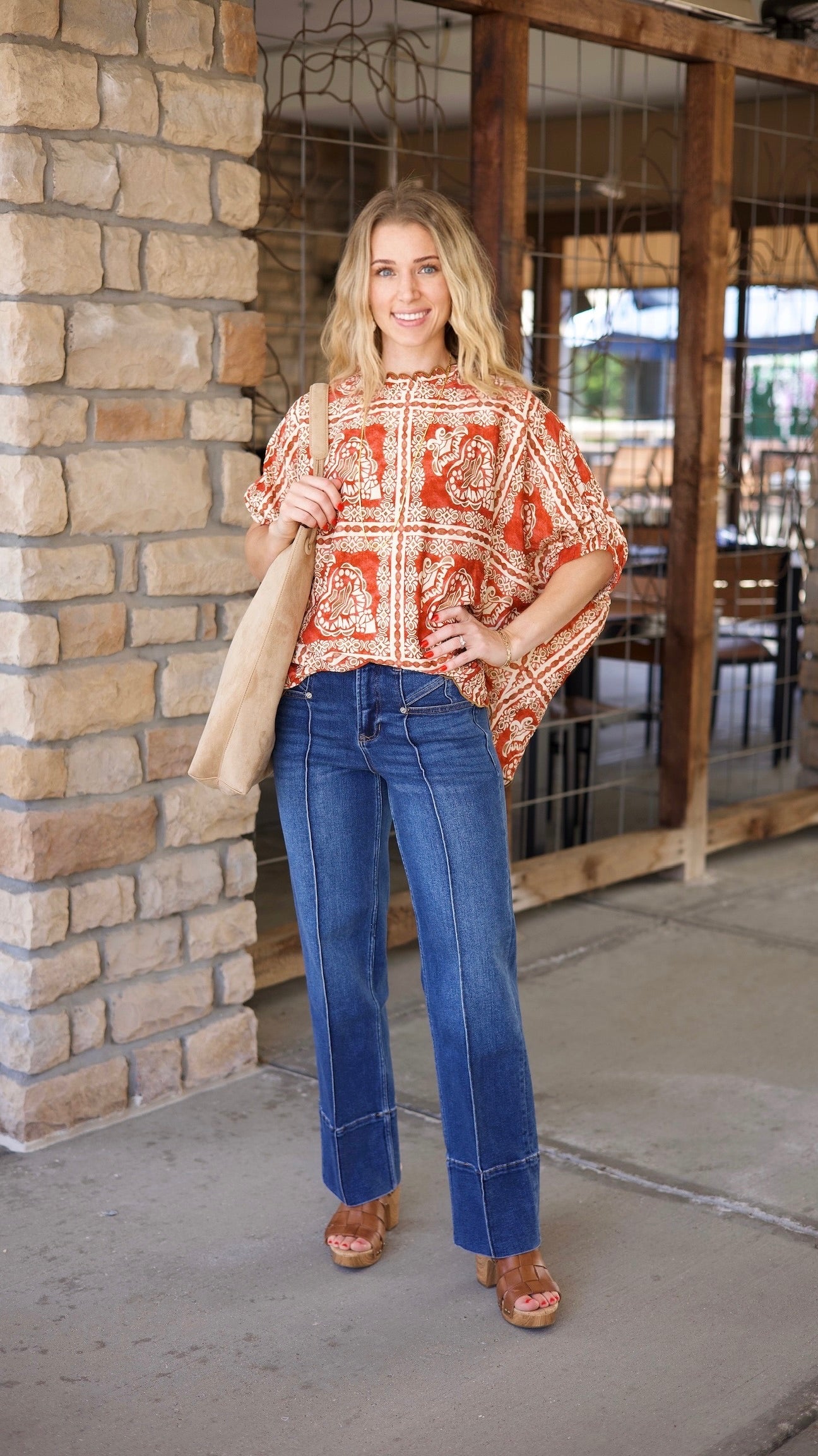 Renegade Blouse - Brick