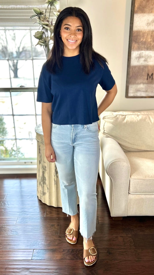 Dear John Maddox Crew Neck - Black Iris