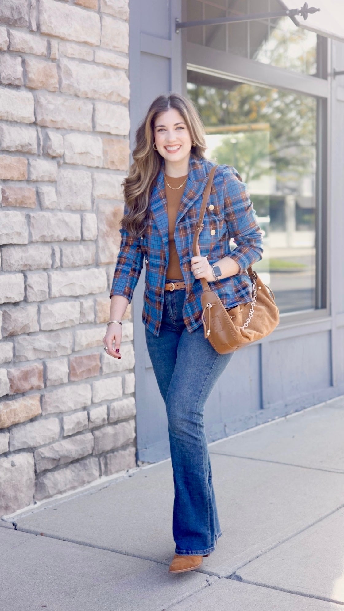Renee Plaid Blazer