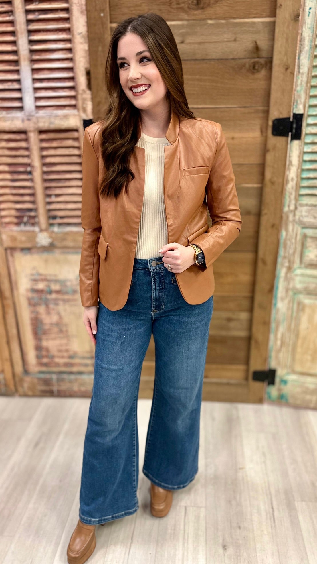 Another Love Noa Ribbed V-Neck Tank - Birch