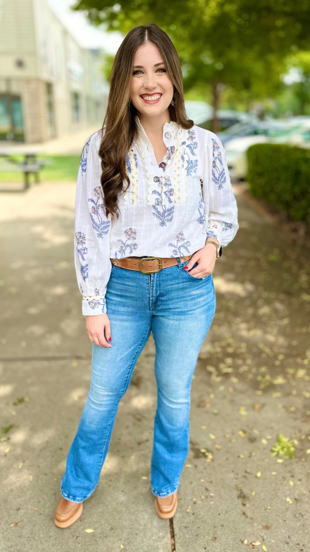 Ivy Jane Wildflowers Ric Rac Button Blouse