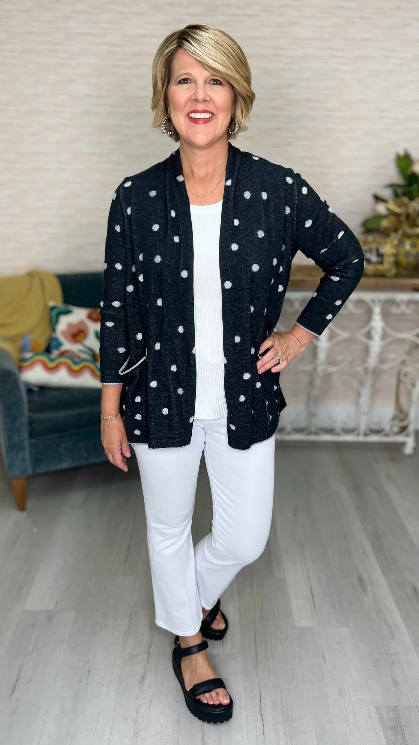 Habitat Dotty Cardigan - Black