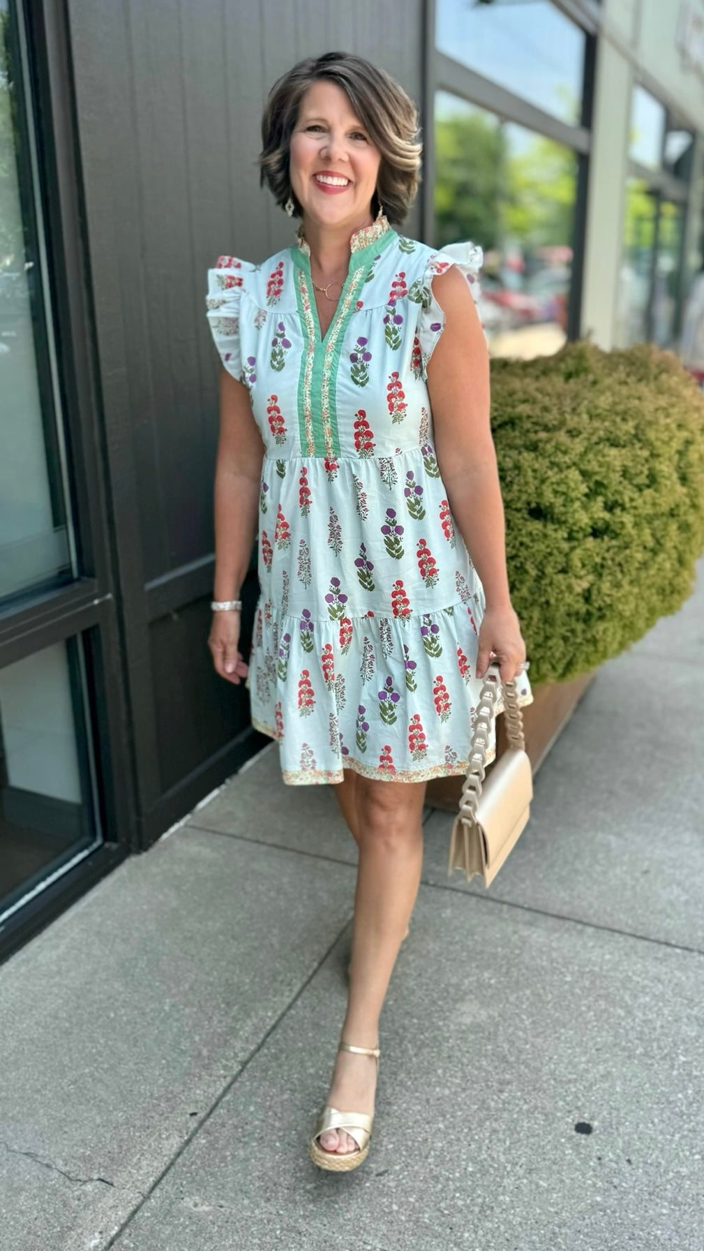 Mint Mix Posie Dress