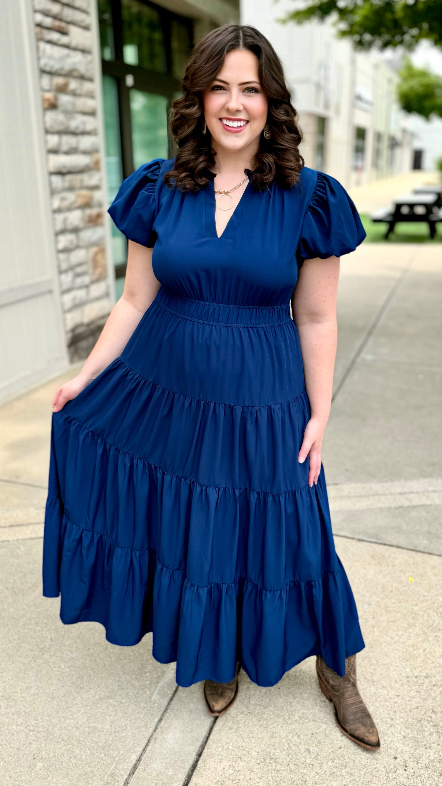 Classic Covington Maxi Dress - Navy