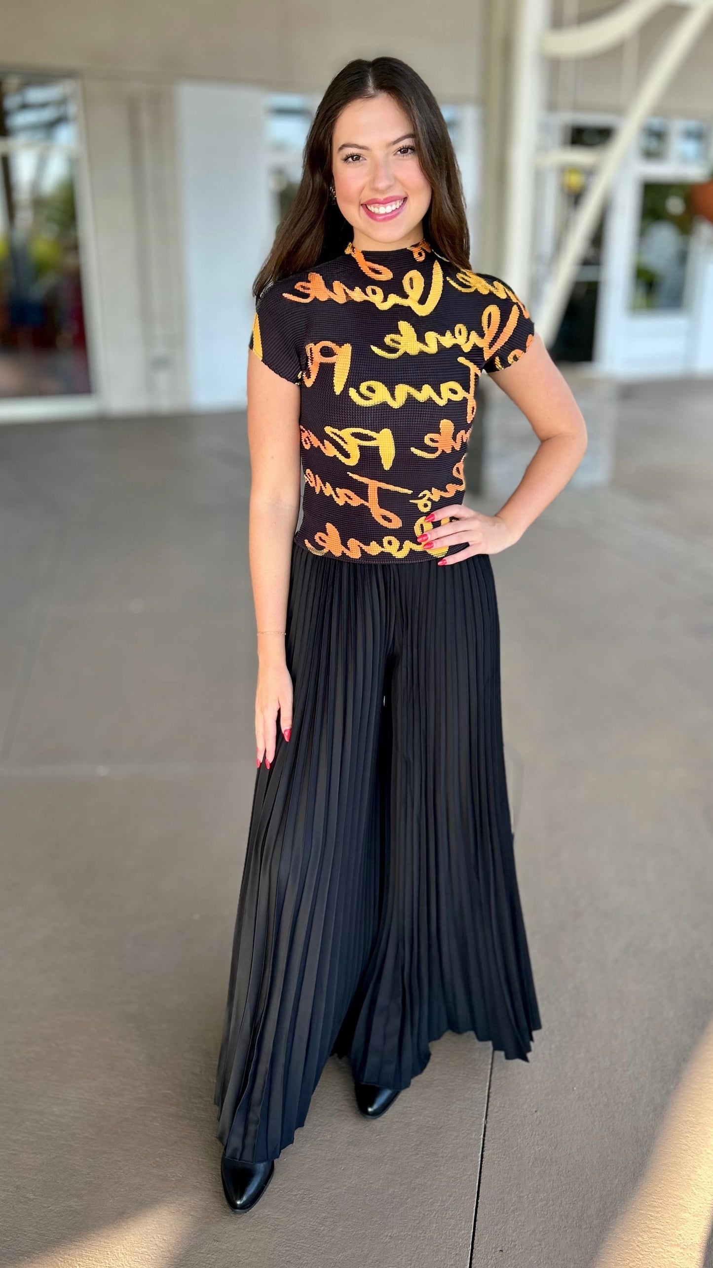 Jane Graffiti Stretch Top