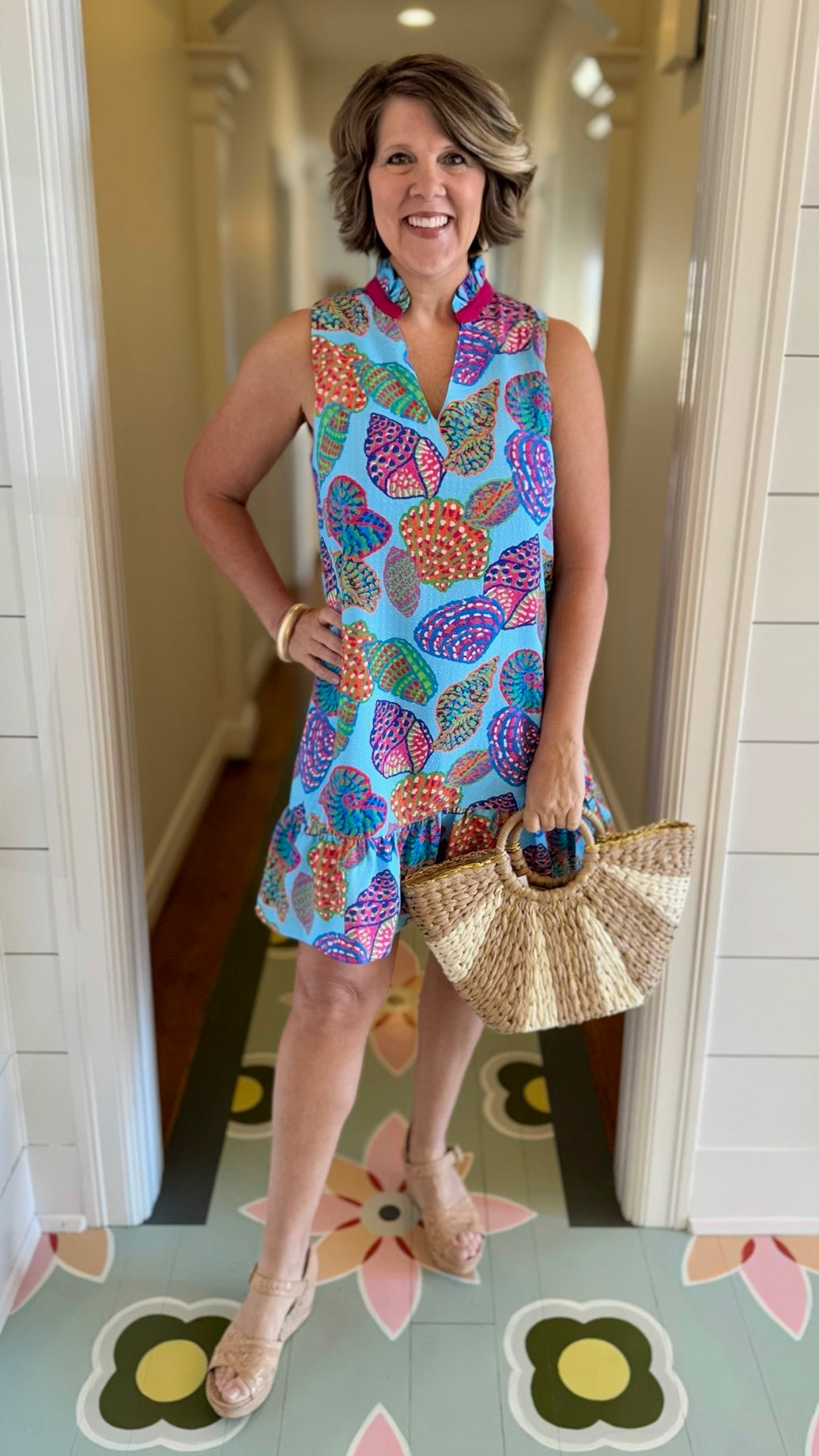 Sofia Seashell Sleeveless Dress