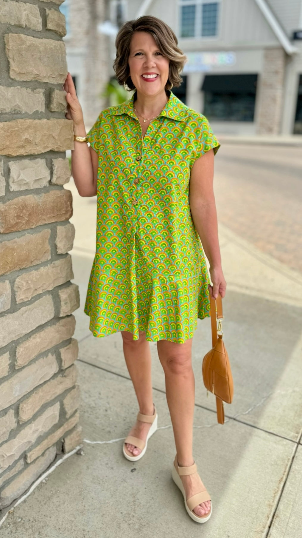 Over the Rainbow Dress - Lime