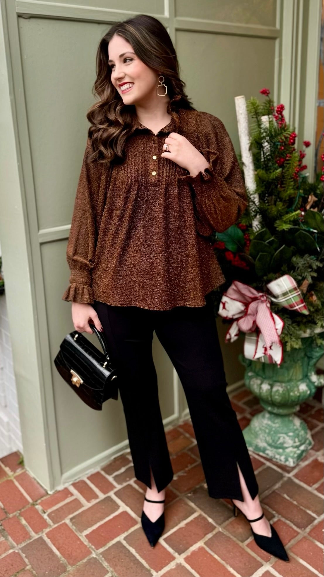 Emily McCarthy Charlotte Top - Gold