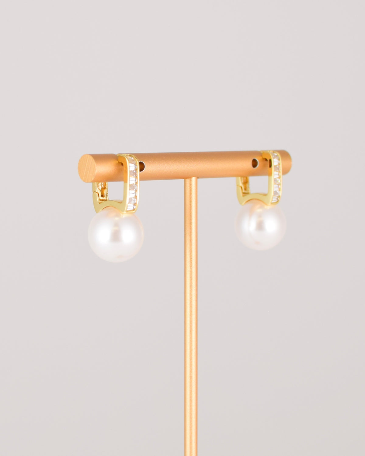Lustre Pearl Huggie Earrings