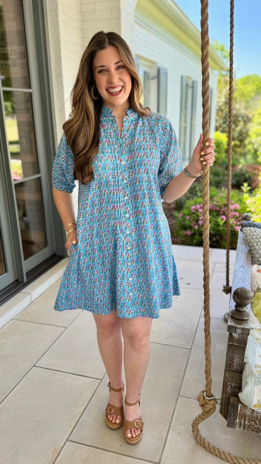 Uncle Frank Shirtdress - Blue