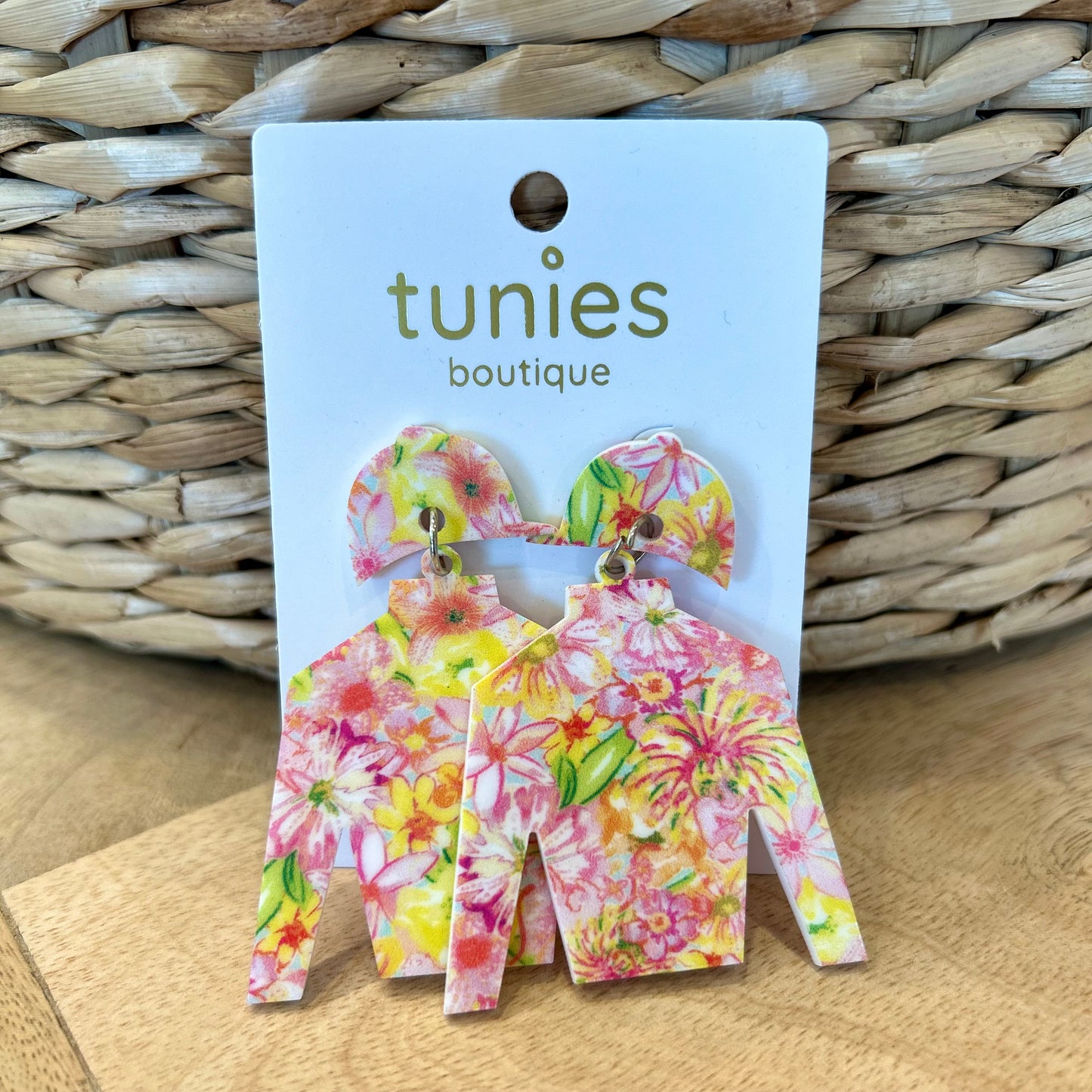 Spring Jockey Earring - Pink And Yellow