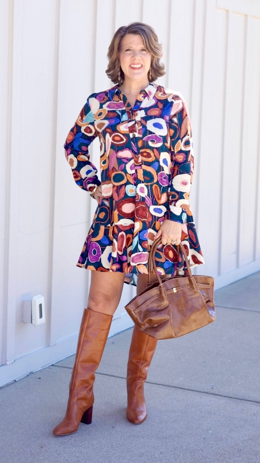 Ivy Jane Fall Blooms Dress - Hunter