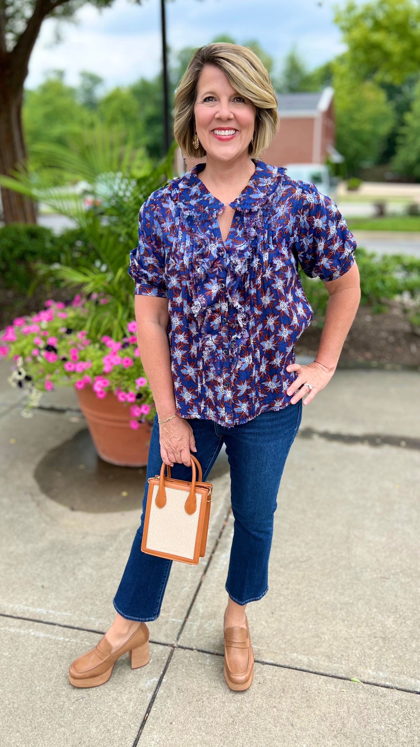 Ivy Jane American Dream Ruffled Button Up