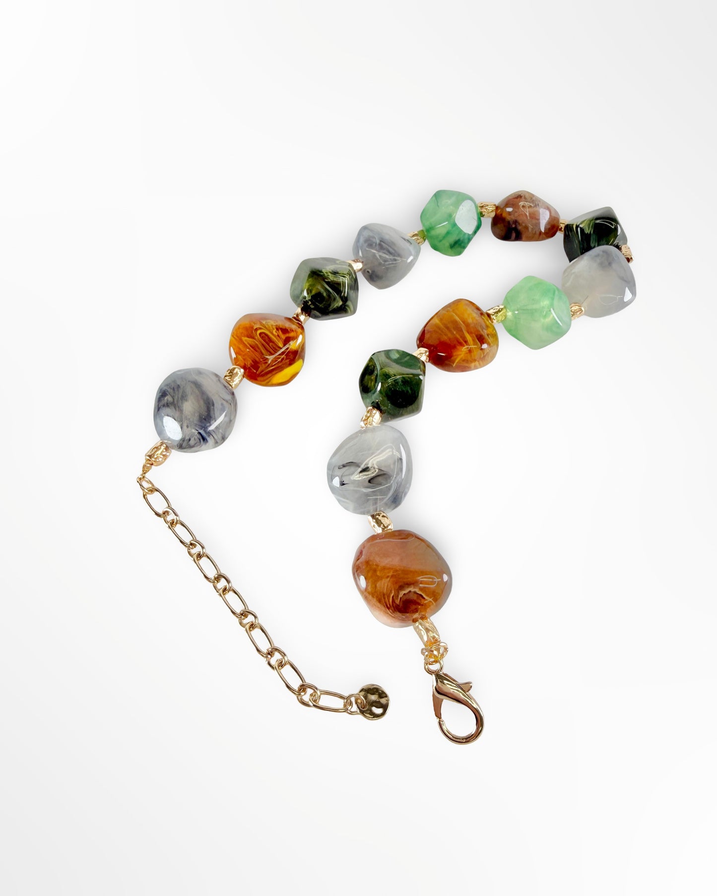 Chunky Stone Necklace - Green