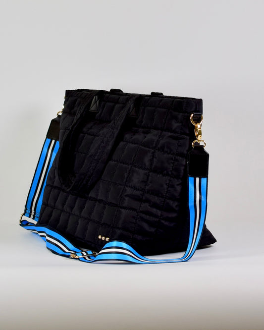 Day Dreamer Quilted Tote Bag - Black